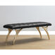 Taylen Black Leather Bench